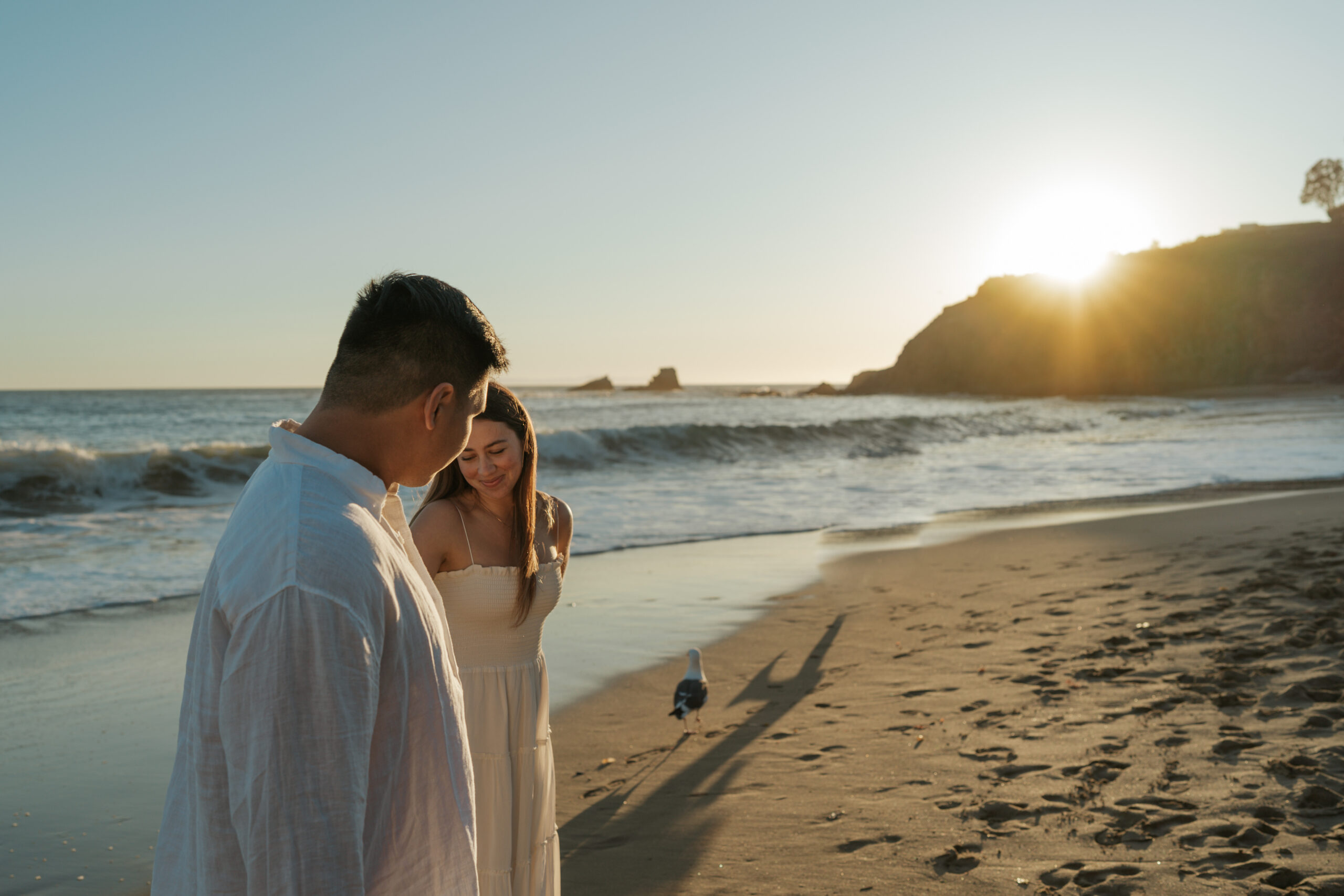 Crescent bay engagement session